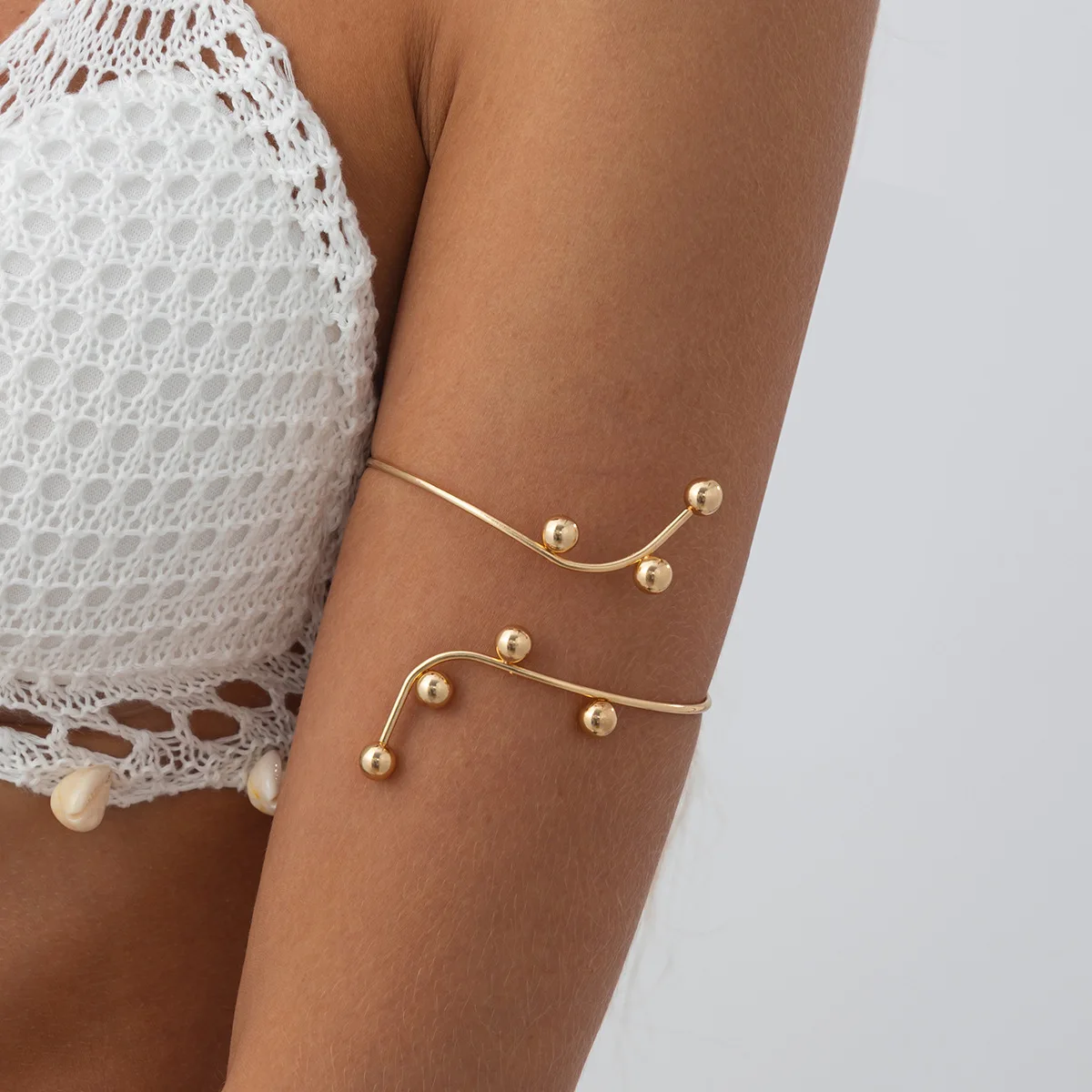 Trendy Simple Vintage Water Drop Open Cuff Bangles for Women Geometric Water Drop Shape Bangles Adjustable Women's Jewelry