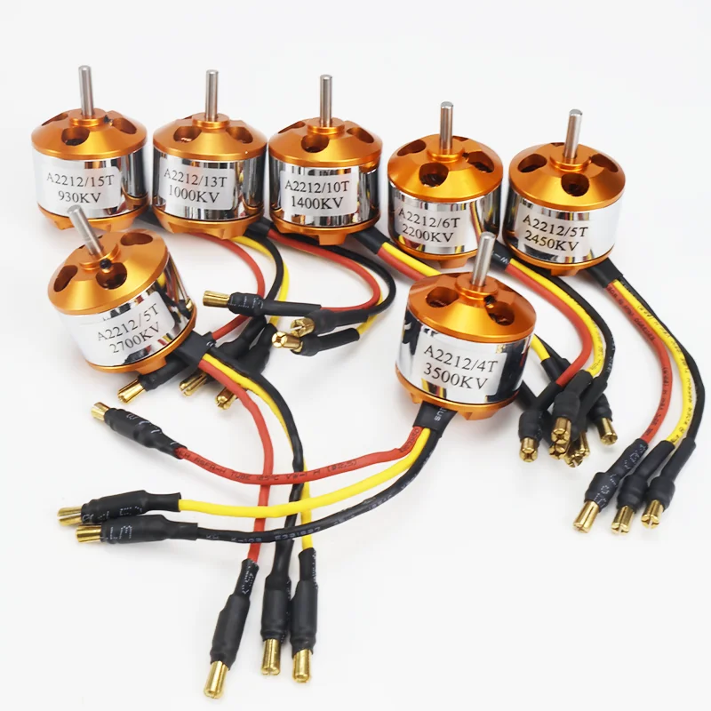 Moteur Drone A2212 KV930-3500 1000KV 1400KV 2200KV 2450KV 2700KV