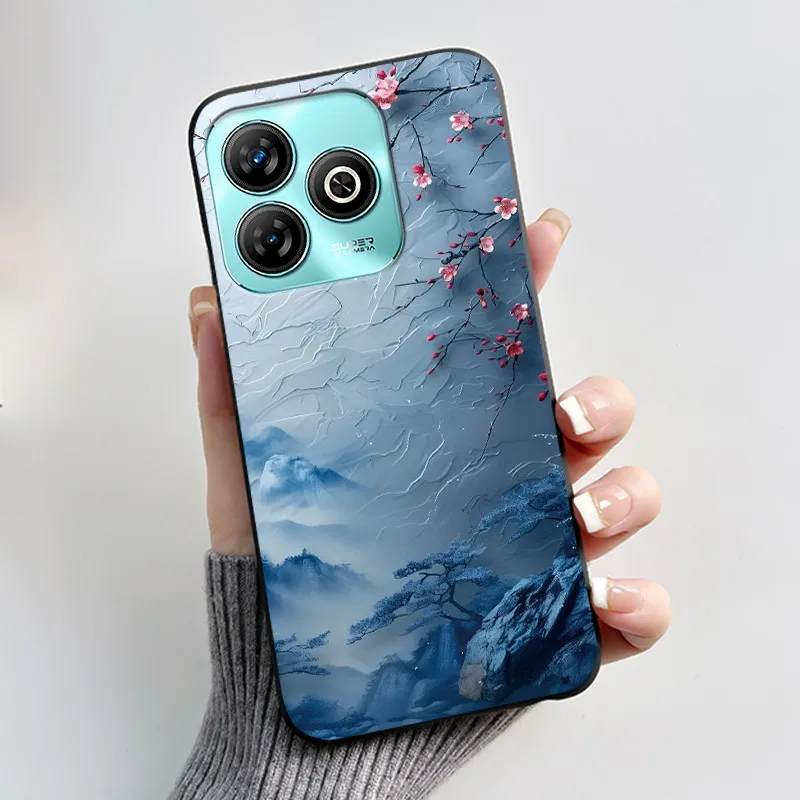 Aesthetic Cute Cat Black Shockproof Silicone Back Cover