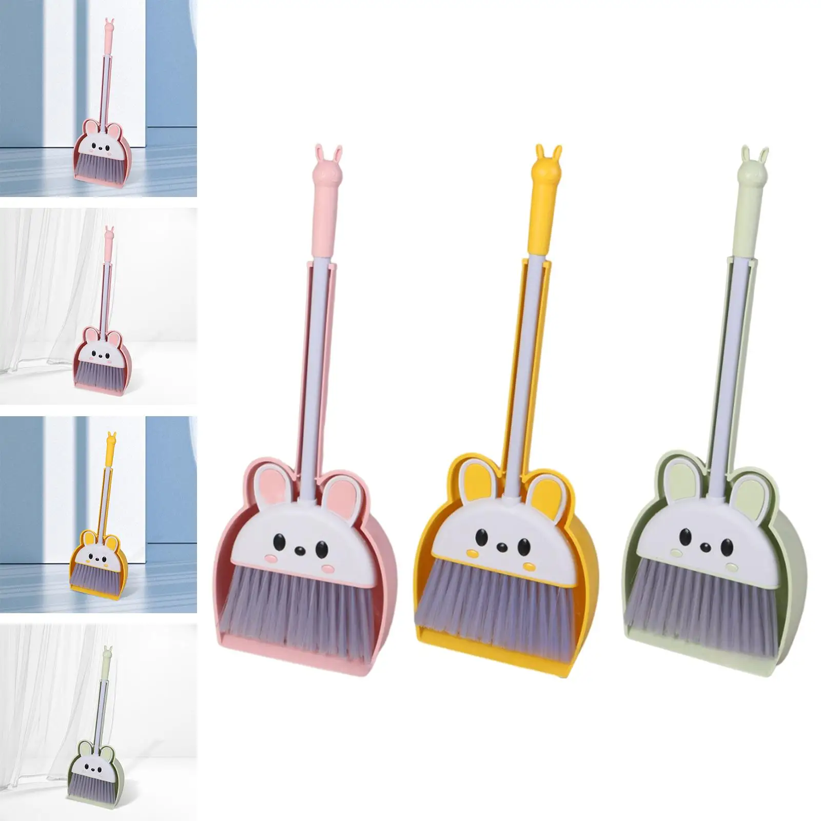 Mini Broom and Dustpan Set for Kids Toddlers Broom Set Age 3-6 Years Old