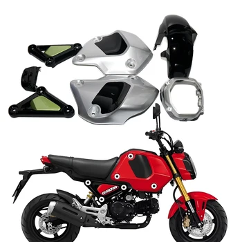 12PCE plasic kit BODY silver &black PANELS FRAME BODY FIT FOR HONDA NEW MSX GROM 125 2021 2022 2023