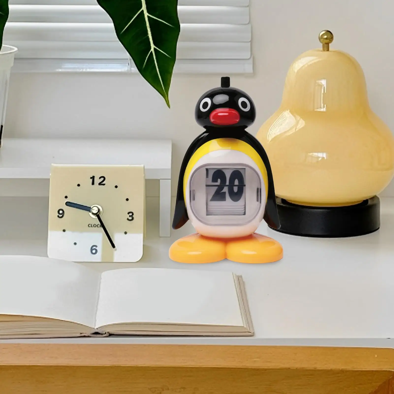 Anime Pingu Penguin Retro Toy Perpetual Calendar Press Type Desktop Decor Figurine Ideal Girl Birthday Gift Collectible Ornament 6