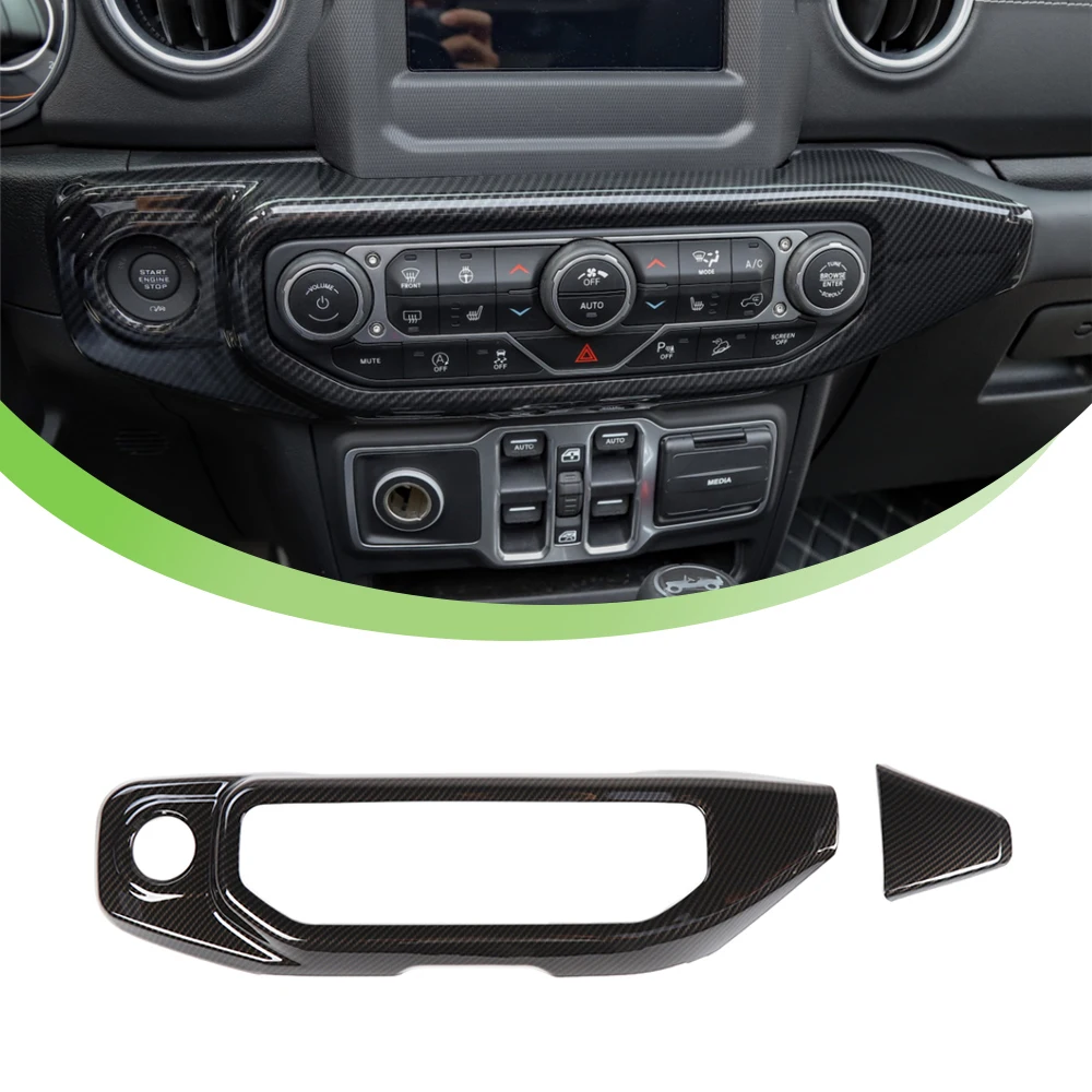 

for Jeep Wrangler JL Gladiator JT 2018-2023 Air Conditioning AC Control Panel Decoration Cover Trim Car Interior Mouldings ABS