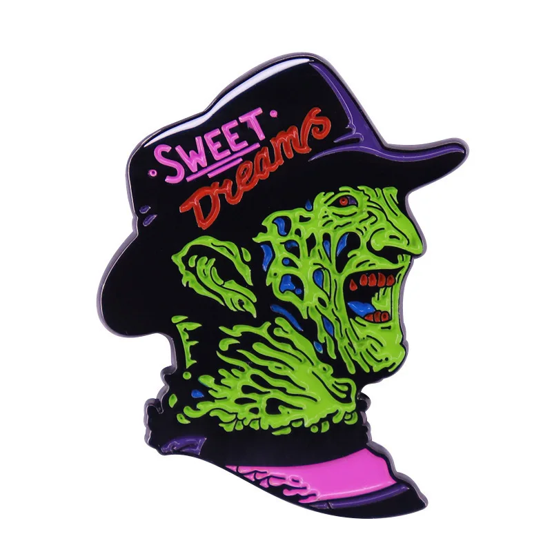 

Horror Movie Character Sweet Dceams Enamel Pin Women's Brooches Lapel Pins for Backpack Briefcase Badges Fashion Jewelry