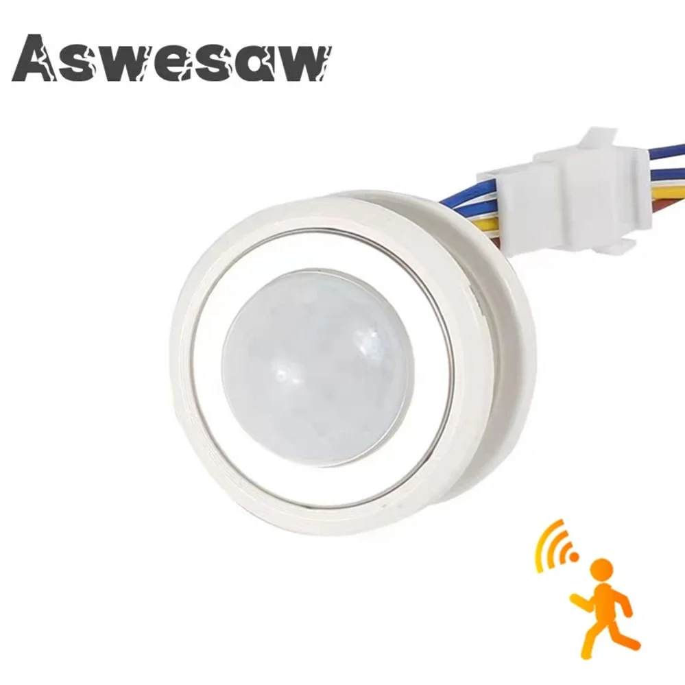 Motion Sensor PIR Motion Sensor PIR Sensor Switch Motion Sensor Switch Infrared Detector Sensor Aswesaw Light Switch PIR Sensor Detector Smart Switch LED 110V 220V PIR Infrared Motion Sensor Auto On Off