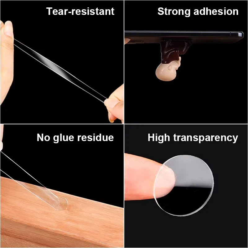 Nano Dot Tape Double-Sided High Viscosity Remove And Reuse Office Stationery Transparent Waterproof Patch 3