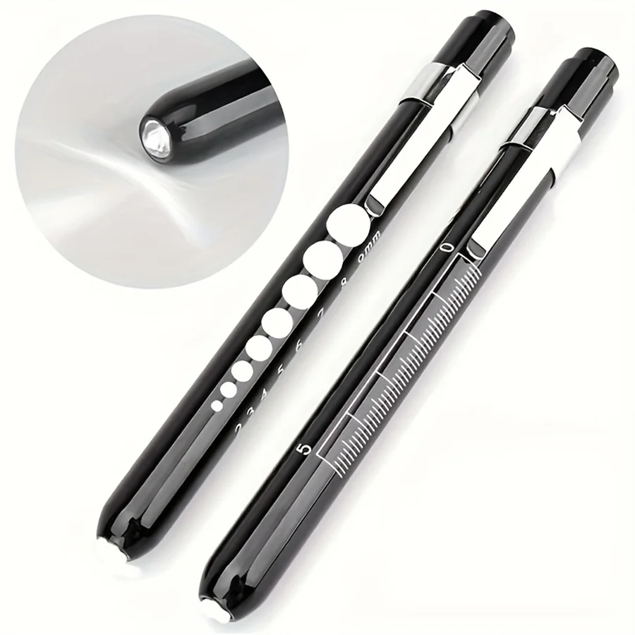 Medical Light Oral Xamination Pen Light Pen Flashlight Pupil Examination Light with Pupil Gauge and Ruler