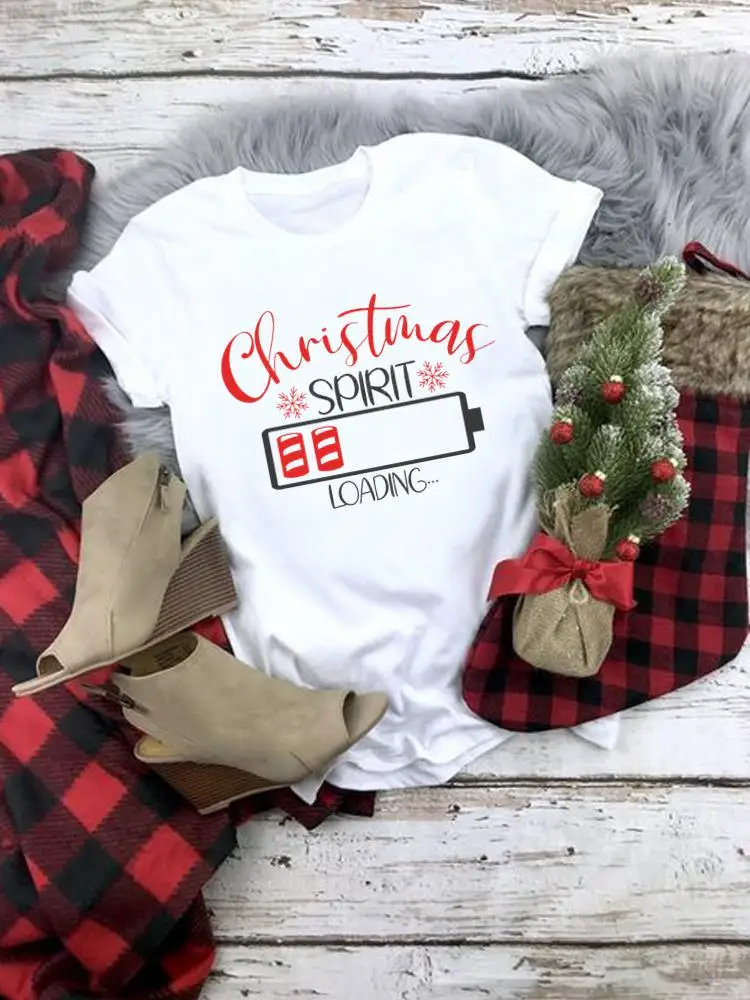 

Модная Милая женская одежда в стиле светильник 90-х, женская одежда на новый год, модная Рождественская футболка, футболки с графическим принтом