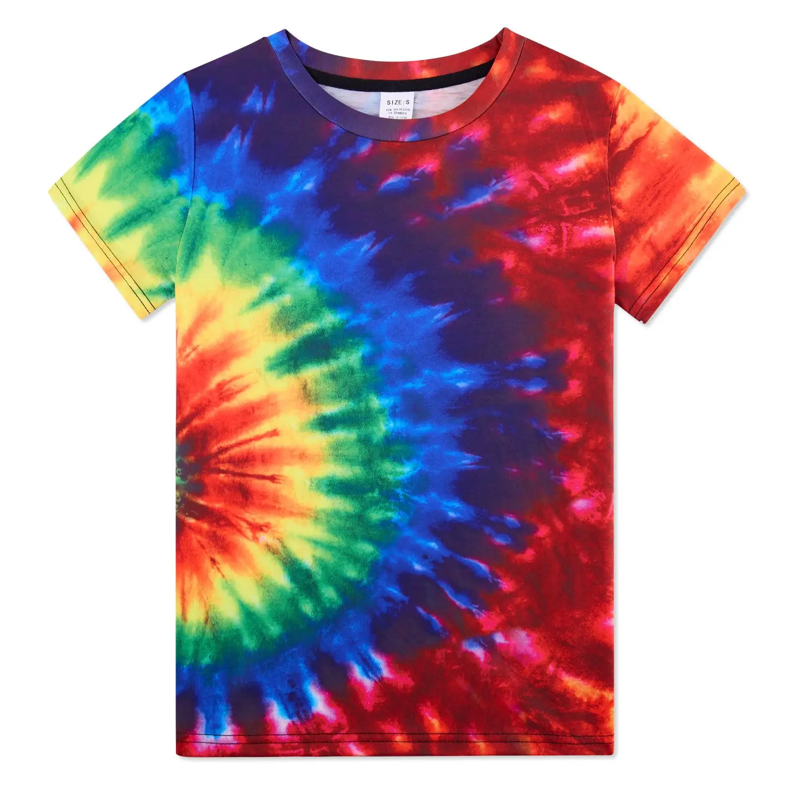 New Hot Sale Children's Men's Casual T-shirt Color Vortex 3D Printing Short Sleeve Boys Comfortable Kids O-Neck Girls' Tees 3