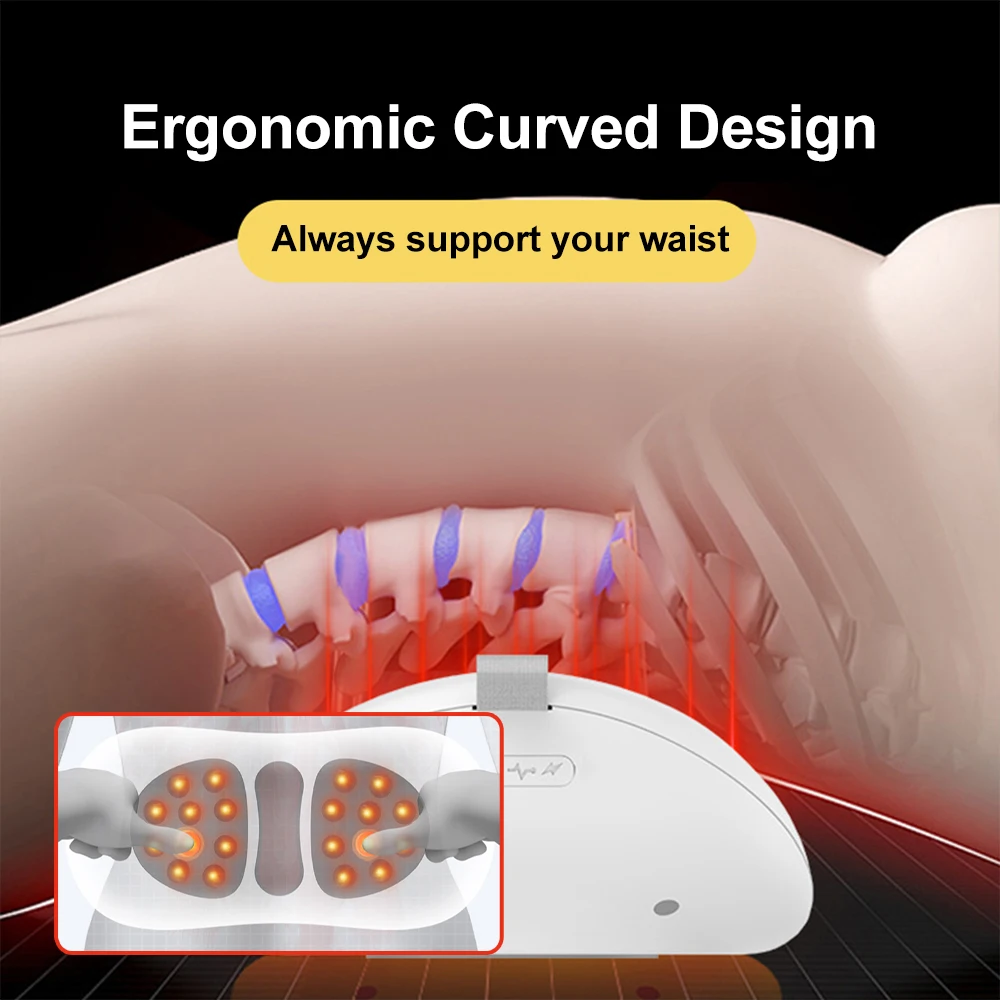 

Electric Lumbar Traction Device Massager with Heating Function Red Light Irradiation Chinese Medicine Acupuncture Therapy