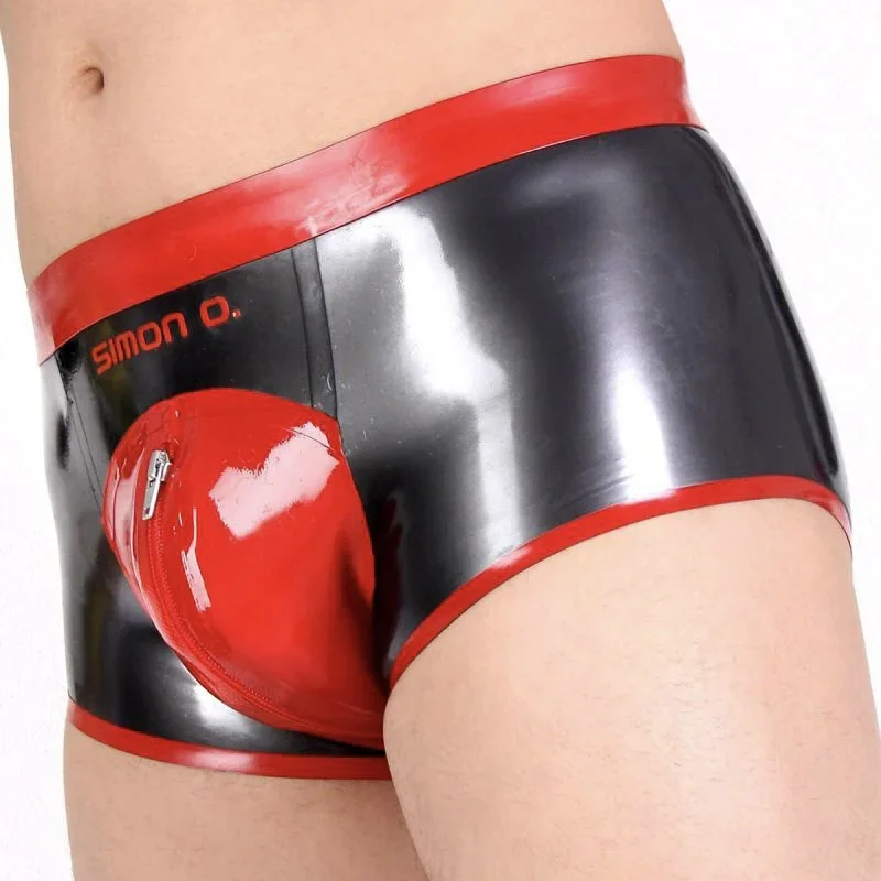 Bermuda Shorts Shiny Training Pants latex catsuit 3D bulge Latex Short Men's Pantyhose stretch pants,men pants