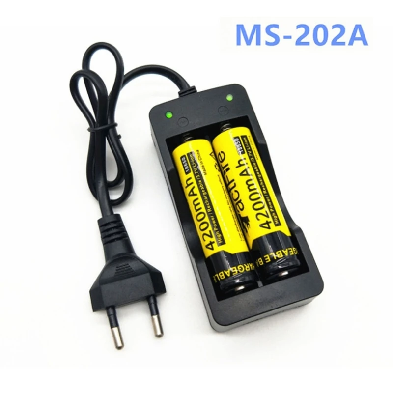 Battery Charger MS-202A Li-ion 18650 Rechargeable Dock Base Independent Circuit Indicator K1KF