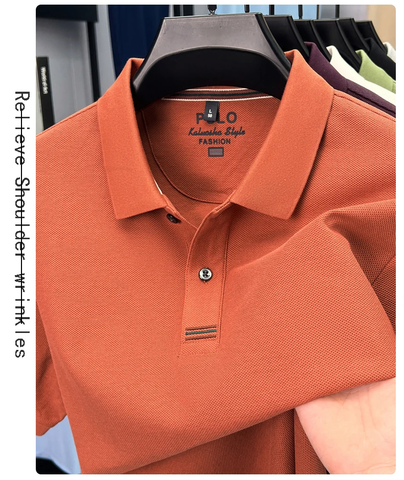 100% pure cotton short sleeve polo shirt men summer simple Korean fashion striped high-end designer brand casual golf T-shirt 29 S336bc2cb66e7418ebe0457487ea842895