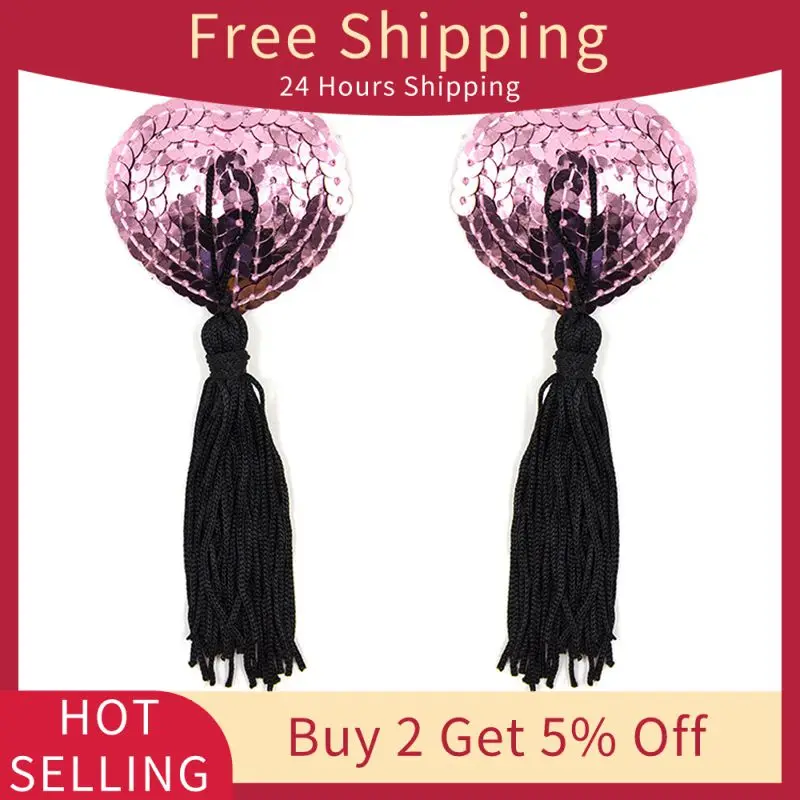 

2 шт., накладки на соски с блестками и кисточками