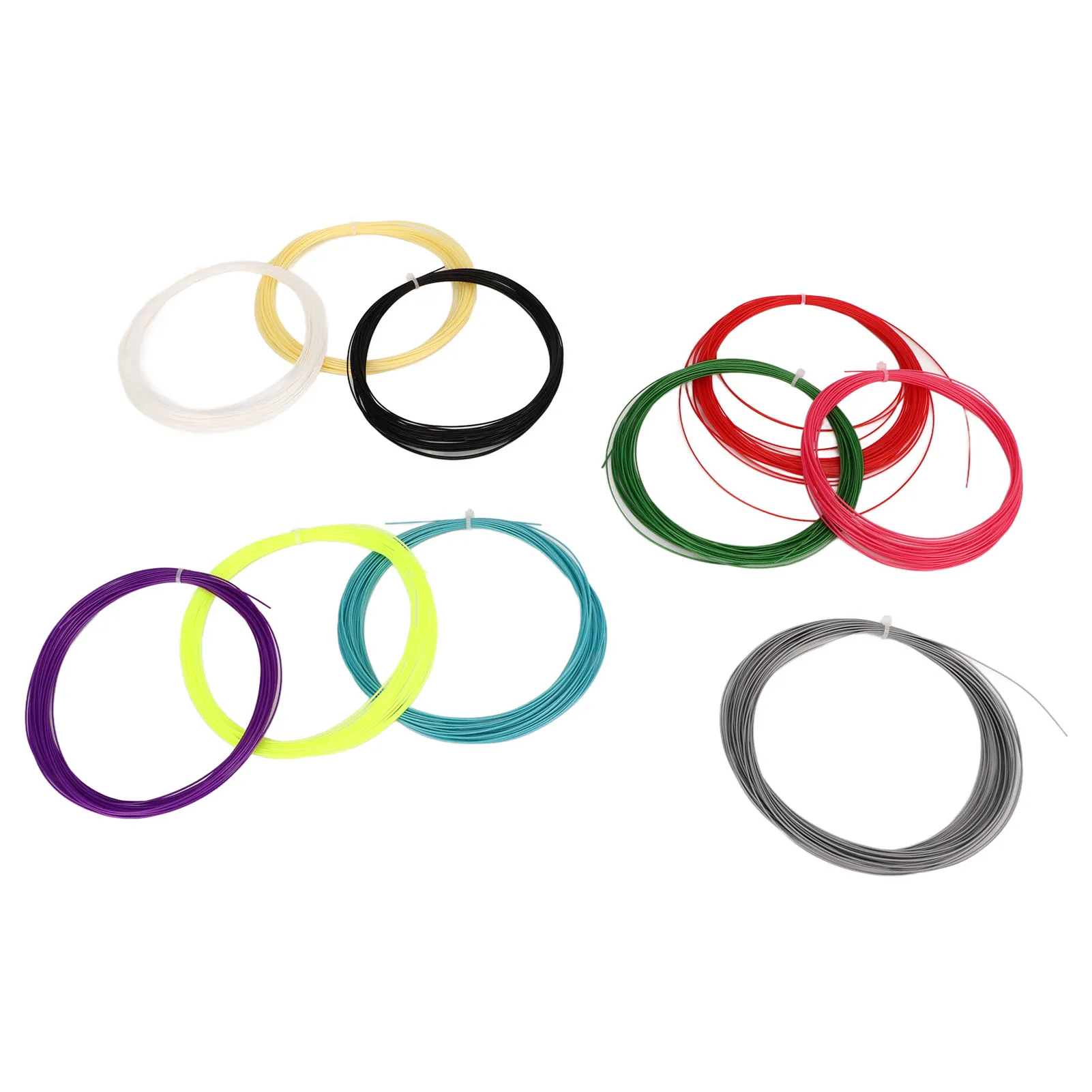Badminton Racquet String Badminton String High Strength 10 Metres Long High Elastic Color Mixing Nanofiber for Playground