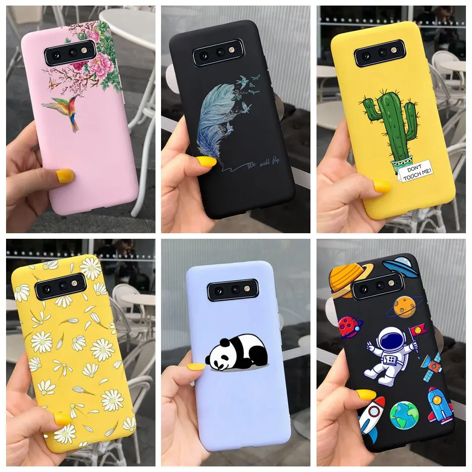Per Samsung Galaxy S10 S10E S10 + Custodia Lovely Pattern Custodie Per Telefono Con Cover Opaca In Silicone Morbido Per Samsung S10E S10 Plus S10 + Pa
