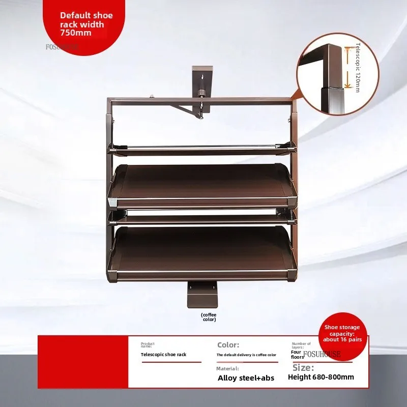 Сплавні поворотні полиці для взуття Домашнє зберігання на 360 градусів Регульована висота Обертові шафи для взуття Індивідуальні вбудовані апаратні аксесуари