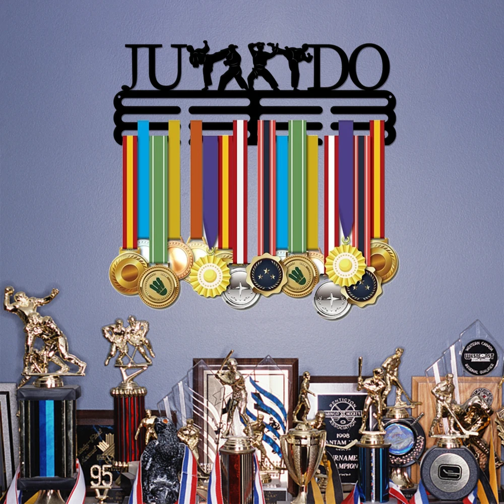 Male Judo Medal Display Holder Competition Medal Holder Iron Sports Medals Display Frame Iron Medal Hook for Home Wall Hanging