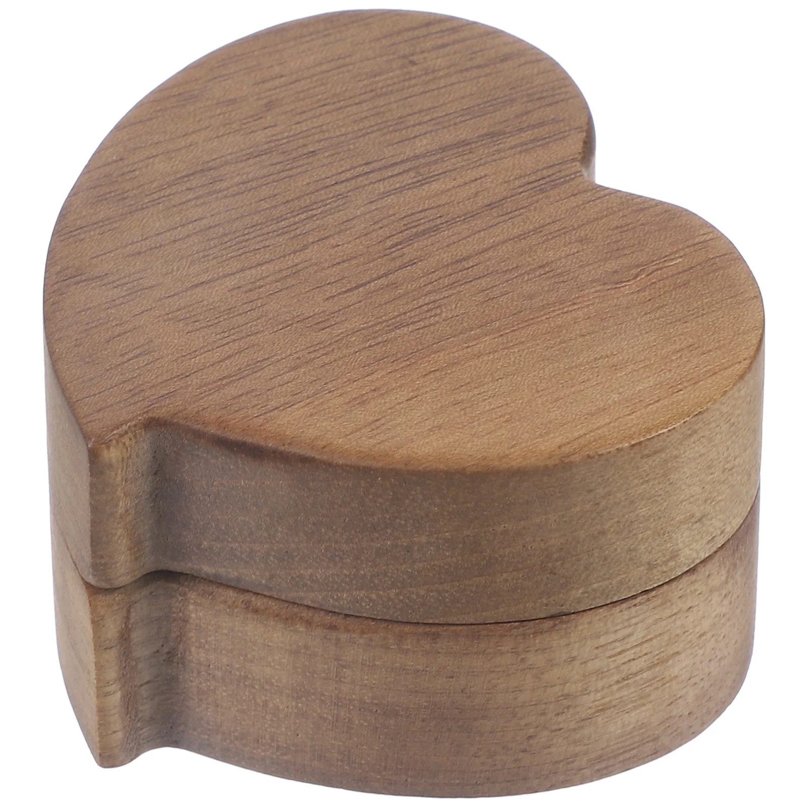 Wedding Ring Box Engagement Ring Case Wooden Ring Holder Heart Shaped Jewelry Box