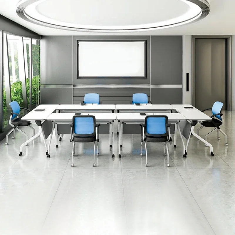 Folding conference table, mobile student training table, long, multi-functional combination, employee long office