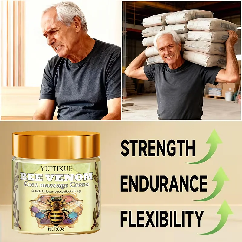 Bee venom knee massage cream, cares for the skin, non-greasy, easily absorbed, suitable for all skin types