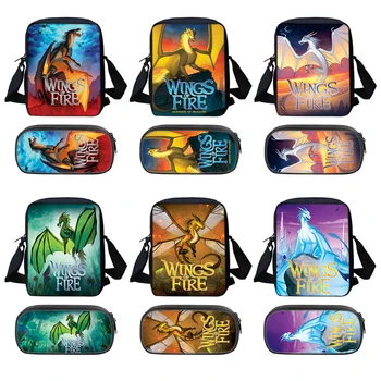 Wings of Fire 2 Pcs Set Phone Bags Crossbody Bag With Shoulder Bag Pencil Case Pencil Bag Student School Pencil Box &Best Gift 1