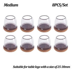 Silicone Chair Leg Protectors - Non - Slip, Silent Floor Pads (Medium of 25 - 30mm)