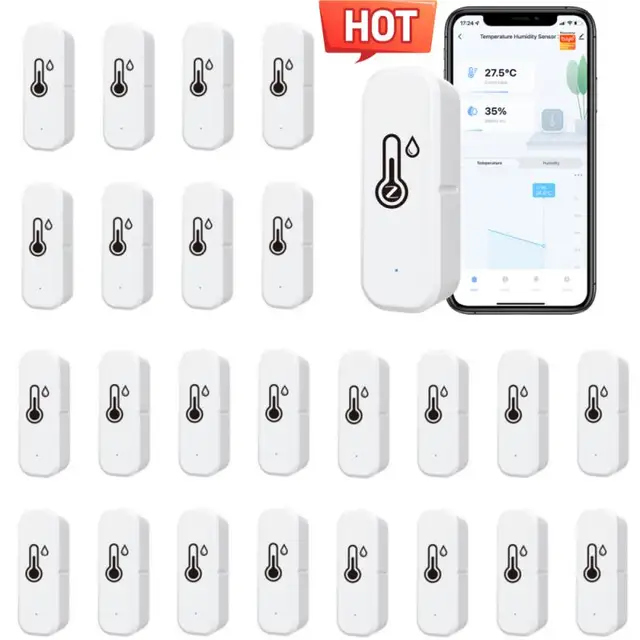 Humidity Sensor WiFi+Bluetoot-h Dual Mode Doodle High Humidity Low Humidity Alarm Real Time Monitoring Humidity Sensor 1