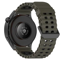 Ocean Band - 22mm Smartwatch Strap in Vibrant Design for 22mm (Army Green Black)