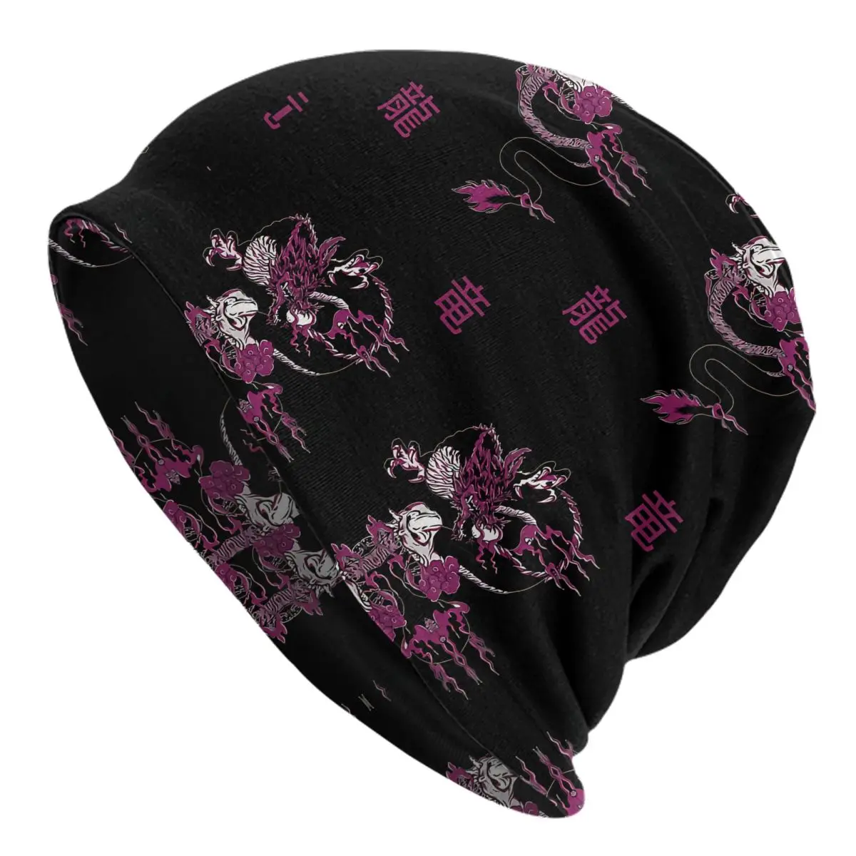 

Japanese Dragon Bonnet Homme Autumn Spring Thin Skullies Beanies Caps For Men Women Novelty Hats