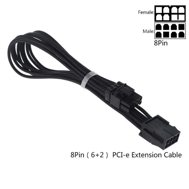 Sleeve Extension Power Supply Cable Kit - 30cm, 24-pin ATX/EPS, 8-pin PCI-E GPU, 8-pin CPU, 6-pin PCIE, 4-Pin CPU with Combs - 18 AWG Description Image.This Product Can Be Found With The Tag Names Computer Cables Connecting, Computer Peripherals, PC Hardware Cables Adapters, Sleeve extension power supply cable