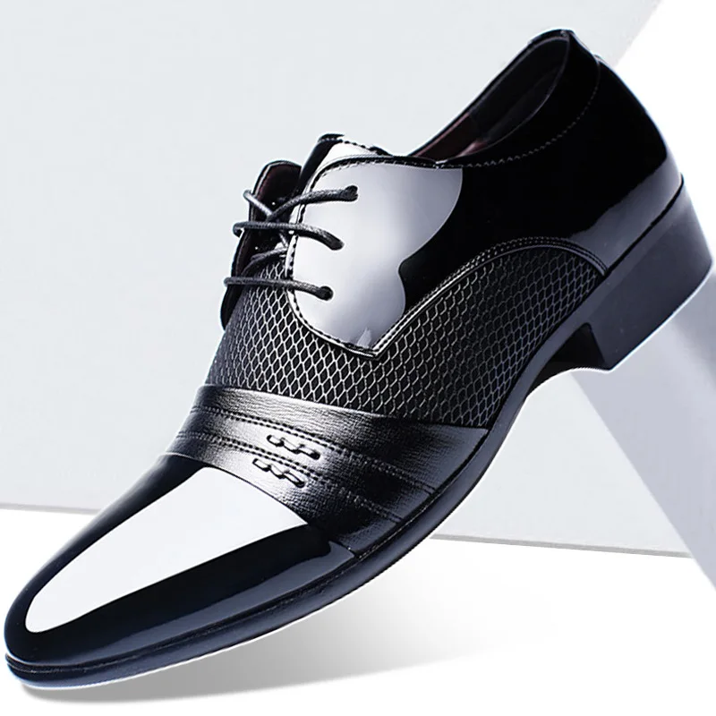 Bomeishoes Men's Formal Loafers | Engraved Pointed Toe Dress Shoes