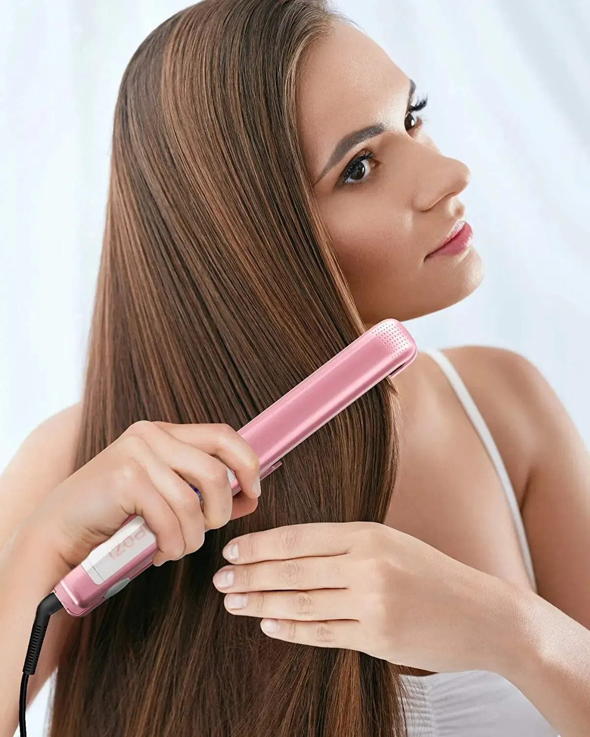Professional Hair Striaghtener Titanium Dual Volotag Instant Heating Flat Iron 2 In 1 Hair Curler LCD Digital Display hair straightener