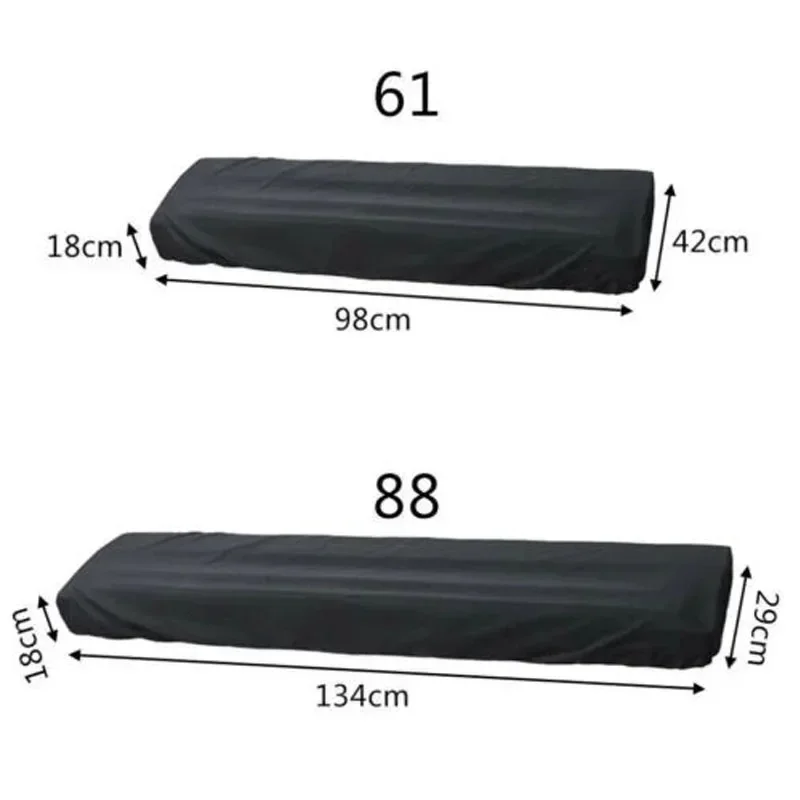 Piano Keyboard Covers Cover Universal 61-key /88-key Piano Keyboard Cover Black Oxford Waterproof Electronic Keyboard Dust Cover Piano Accessories