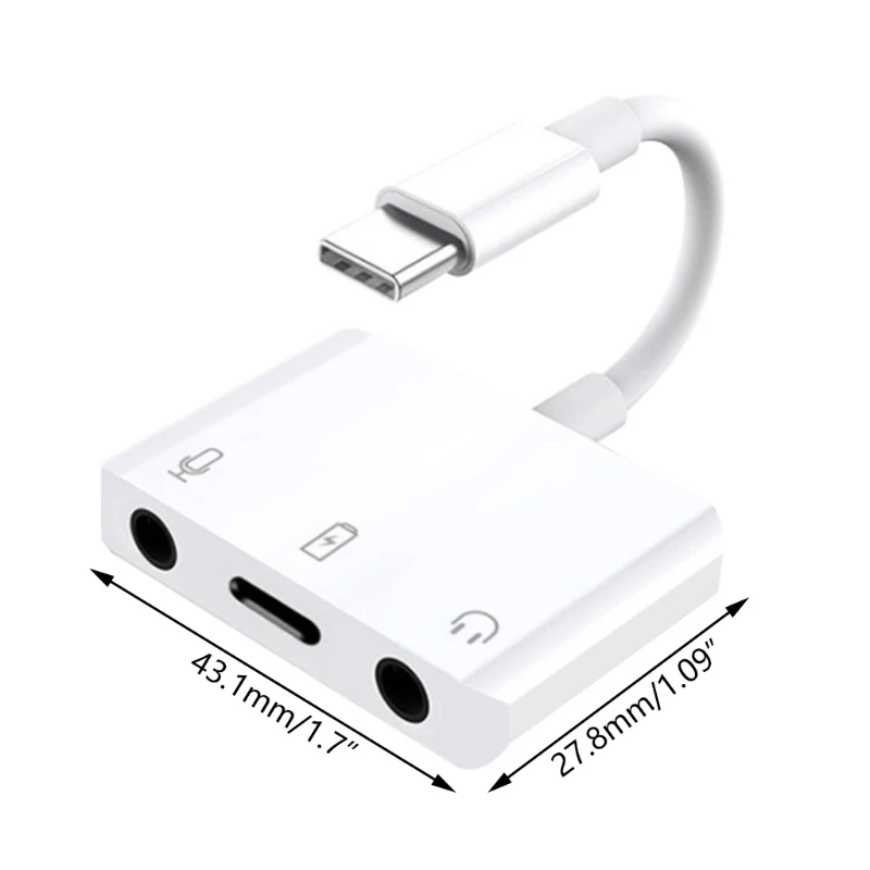 편리한 Type-C  3.5mm 헤드폰 잭 어댑터 라이브 방송 USB-C사운드 카드 드롭 배송