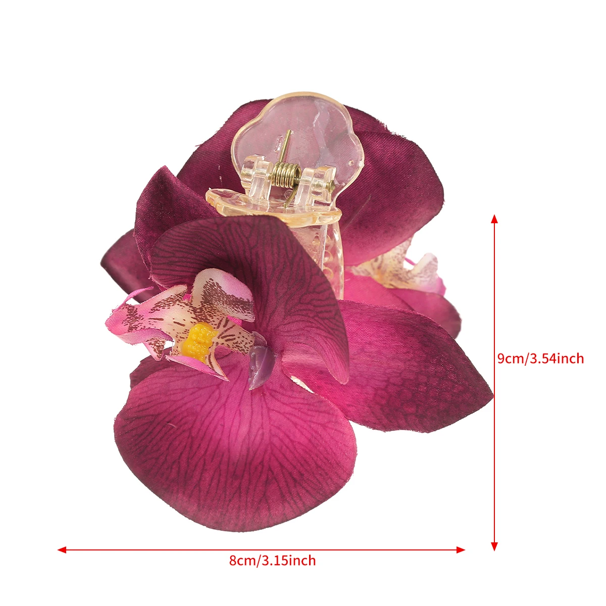 AWAYTR Simulierte Blumen Haarklammer Stoff Schmetterling Orchidee Haarspange Haarnadel Elegante Haarklemme für Frauen Mädchen Haarschmuck – Detail 7