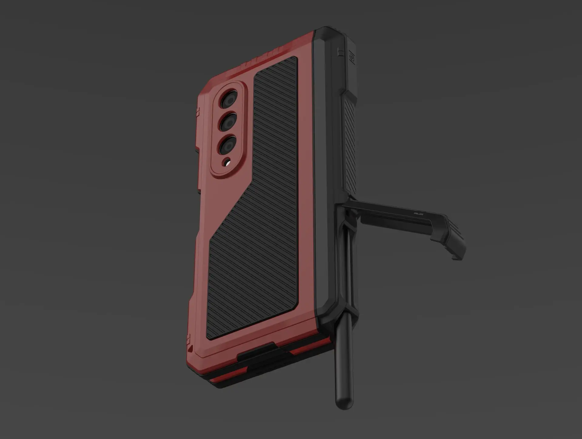 

R-just Rugged Armor 360 Full Mobile Phone Cases For Samsung Galaxy Z Fold4 Fold 4 Metal Aluminum Shockproof Cover Case