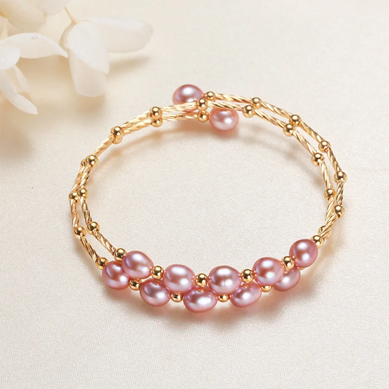 Accessories ethnic style Baroque freshwater pearl bracelet female