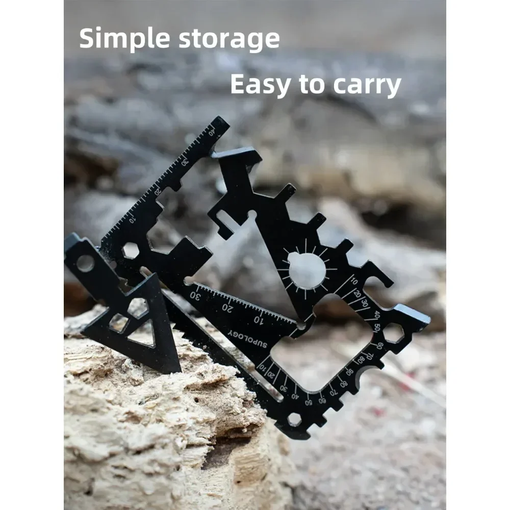 Outdoor Portable 18 in 1 Card Knife Wildlife Survival Equipment Lifesaving Card Multi purpose and Multi functional Tool Portable