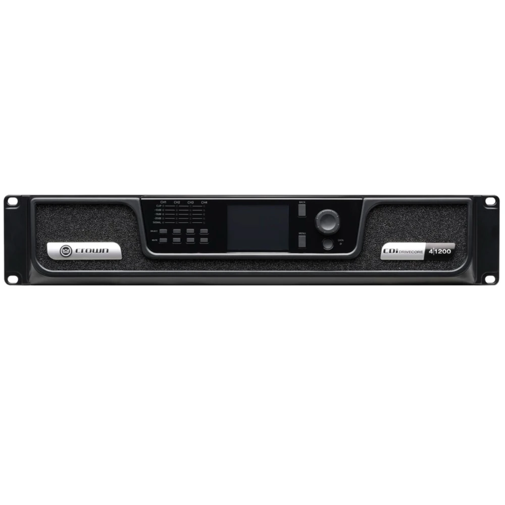 크라운 CDi 4 | 드라이브코어, 네트워크 제어 및 모니터링, 다이렉트 드라이브 70V 또는 100V RMS 출력, 그리고 DSP를 갖춘 1200 파워 앰프