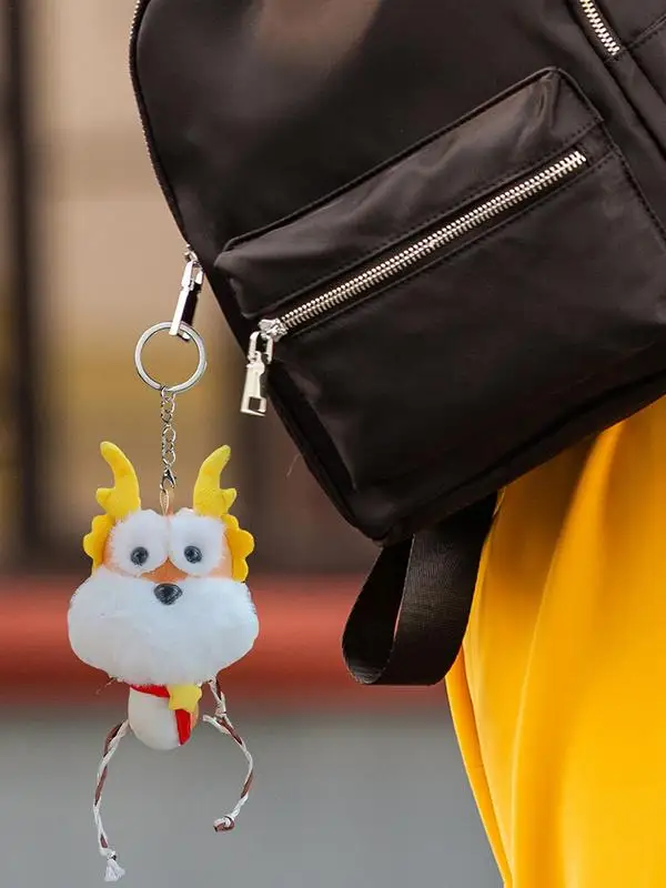 

Талисман дракона, плюшевая подвесная игрушка, сувенир из плюша на год Дракона, деликатный брелок для мужчин и женщин, подарок в виде китайского знака зодиака на новый год 2024