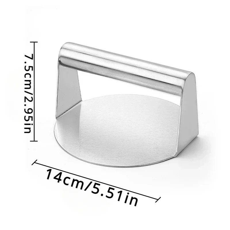 Stainless Steel Smash Burger Press Hamburger Patties Meat Masher Circular Meat Press Mold for Deli Meats Kitchen Accessories burger press