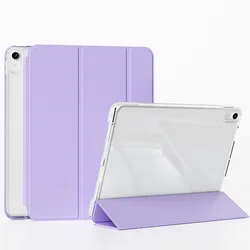 Transparent Tablet Case with Pencil Holder - A9 Plus 11inch (Purple)