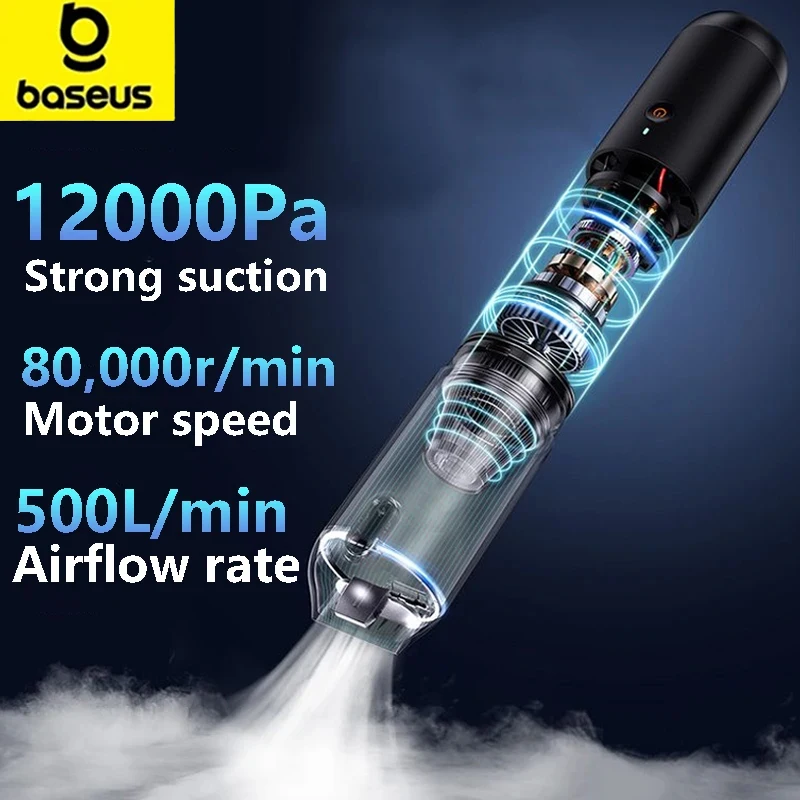 Baseus Car Vacuum Cleaner with 12000Pa Powerful Suction