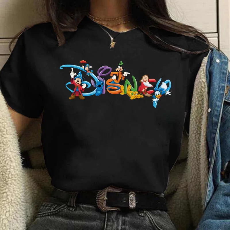Disney Shirt Women Clothing Tee Shirt Women Logo Mickey Disney