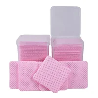 200PCS/Box Disposable Remover Cotton Pad Wipes Nail Polish Eyelashes Glue Cleaner Lint-Free Paper Pad Cleaning Manicure Supplies 2