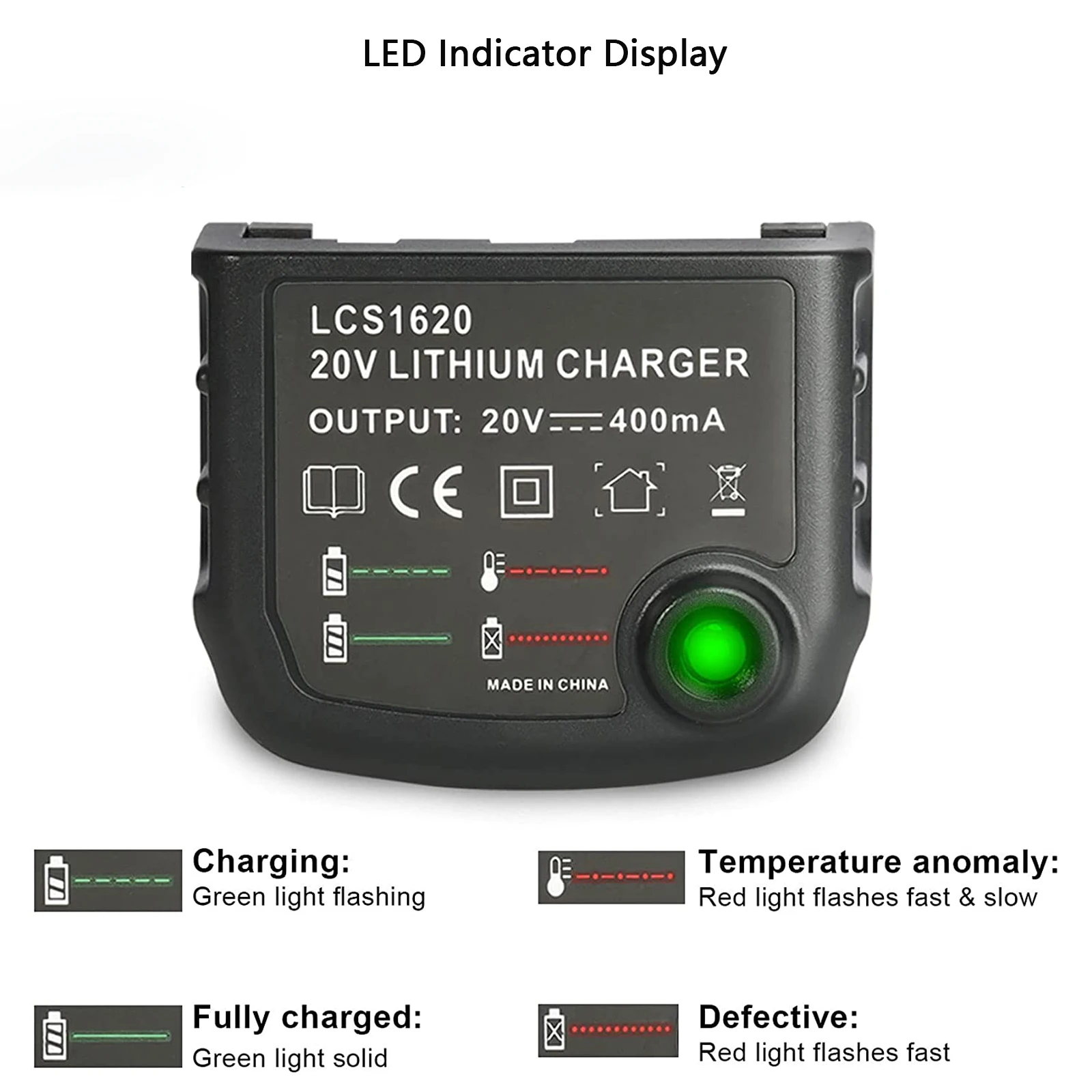 Black & Decker LCS1620 Lithium Ion 16V 20V Battery Charger 