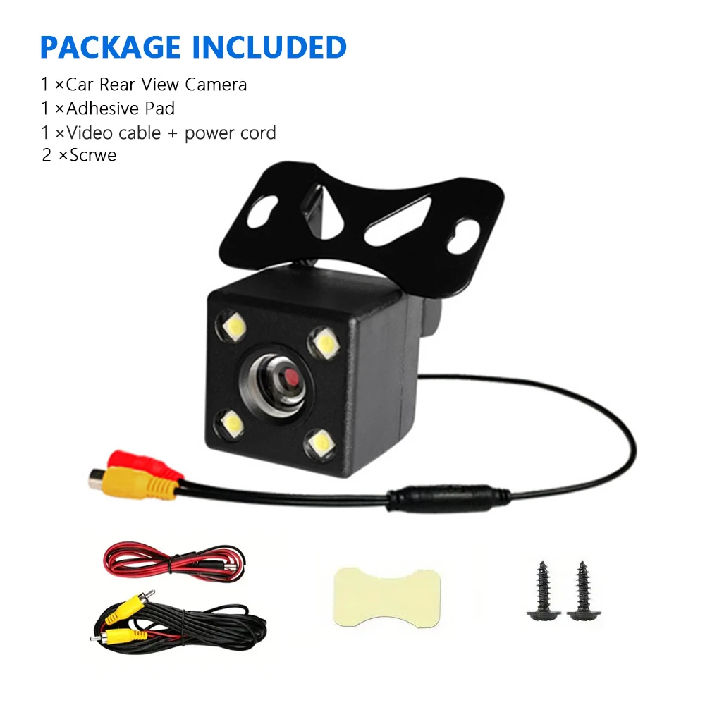 Wide Angle HD Car Rearview Camera Rear View Video Vehicle Camera Backup Reverse Camera 12 LED Night Vision Parking Camera