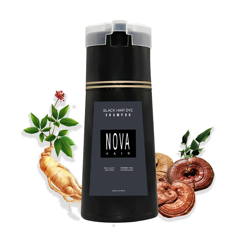 Hair Dye Shampoo Instant 3 IN 1 Black Brown Purple Natural Non-irritating Change White Grey Hair Nourish Care