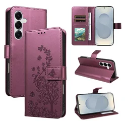Embossed Faux Leather Flip Wallet Phone Case - Stylish, Portable, Anti - Drop with Card Slot - Galaxy A21s (Purple)